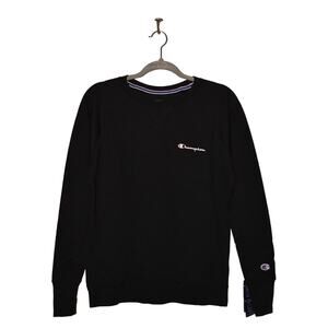 CHAMPION NEW $55 Powerblend Fleece‎ Classic Crew Script Logo Sweatshirt Medium